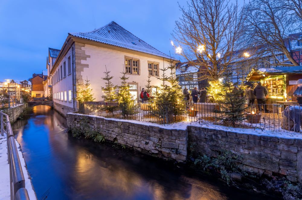 Blick auf den Adventsmarkt in der Kommisse Wolfenbüttel