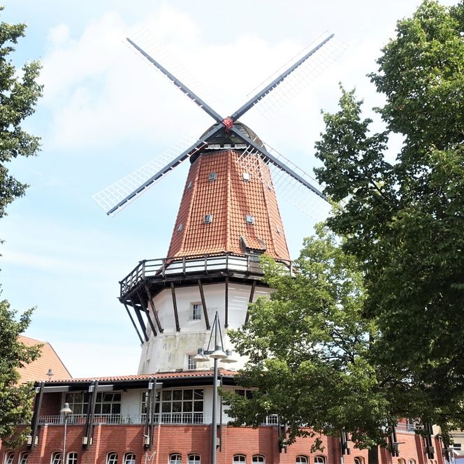 Blick auf Töpfers Mühle in der Innenstadt von Peine 